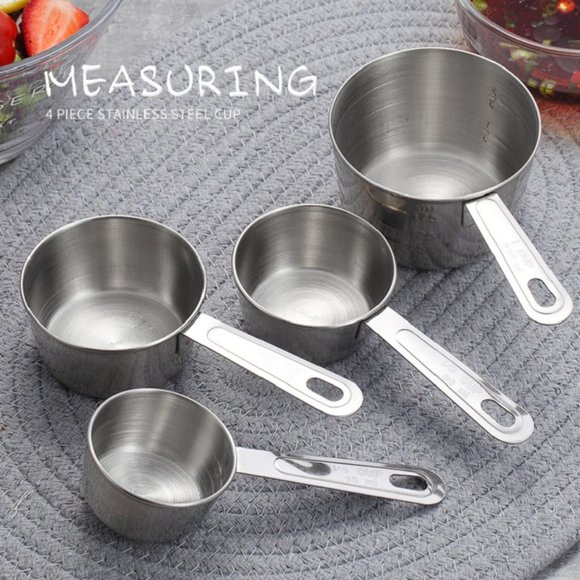 Stainless Steel Measuring Cups 4 Piece Set - for solids - Picture 3 of 4